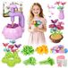 Fleurs et plantes kit de bricolage - Bouquet DIY - Pétales en tissu - 108 pièces - Pour filles à partir de 3 ans - Jouet créatif de bricolage