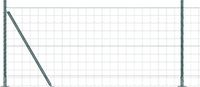 vidaXL Euro-hek met betonnen voetstuk 25 x 0,8 m PVC-Coated Staal Mesh