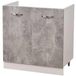 Armoire de cuisine, 2 portes, 80x50x85 cm, grise