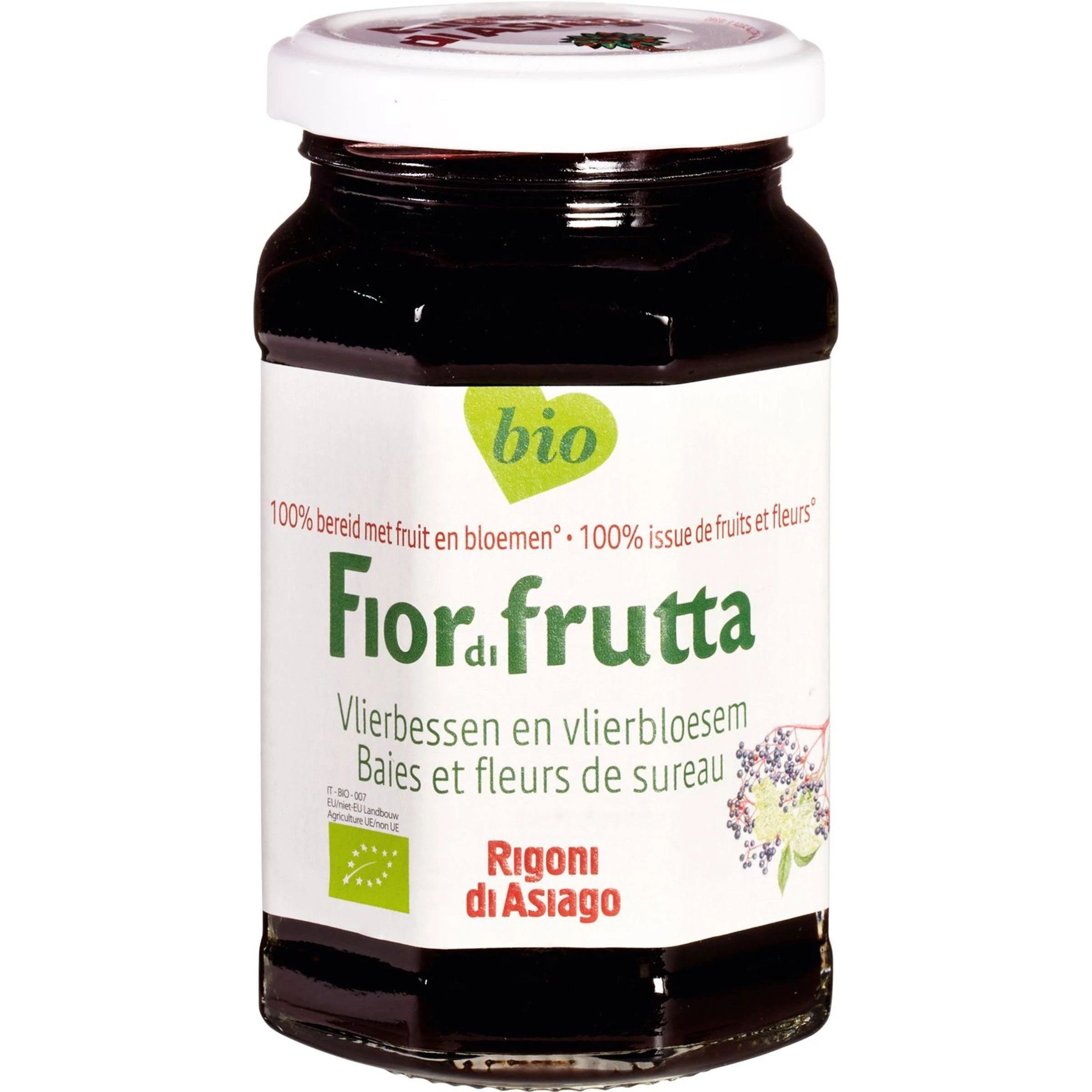Fiordifrutta Jam Vlierbessen en Vlierbloesem