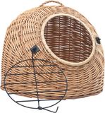 vidaXL Kattendrager 60x45x45 cm natuurlijk wilgenhout