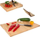 Planche à découper 2-en-1 XXL Multifonctionnelle - Teck - 50 x 35 cm