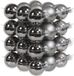 Othmar Decorations Kleine kerstballen - 36x st - titanium grijs - D4 cm - glas - kerstversiering