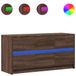 vidaXL TV-kast met LED-verlichting, bruin, eikenlook, 100x34x50 cm