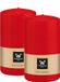 Wiedemann Bougie cylindrique/bougie pilier - 2x - Rouge - 12 x 6 cm - 33 heures de combustion