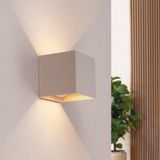 Ledvion - USB Oplaadbare Wandlamp met Sensor – 4400 mAh – Beige – Draadloos – IP44 – Binnen & Buiten – Warm Wit Licht