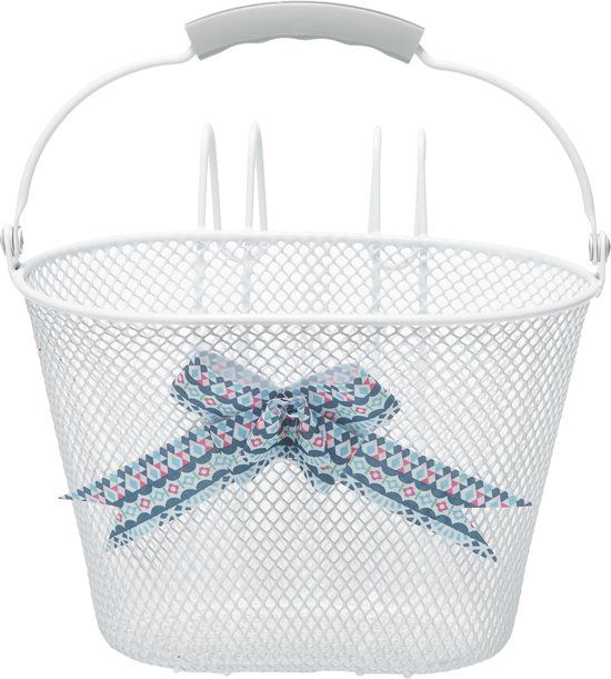 New Looxs Asti Kinderfietsmand - Wit - 8 liter