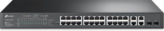 TP-Link JetStream TL-SL2428P - Managed L2 Fast Ethernet PoE Switch - 24-poorts - Zwart