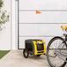 Maison Exclusive - Remorque à vélo pour chien jaune et grise en tissu Oxford et fer