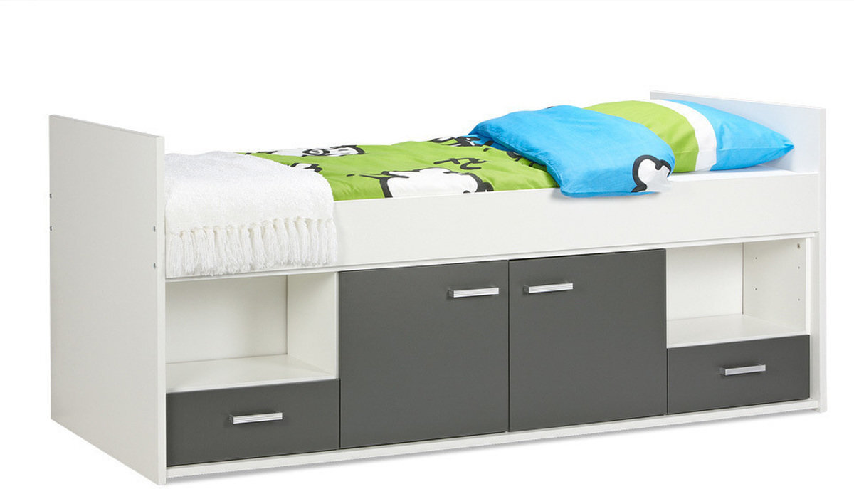 - BeterBed Jesse - Bed - antraciet - 90 x 200 cm