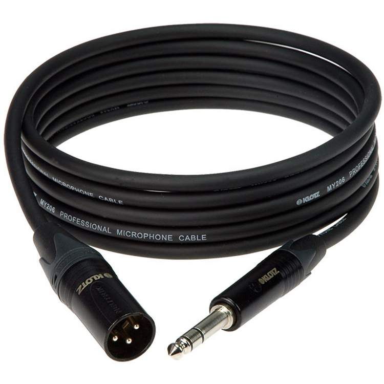 KLOTZ M1MS1B0500 Neutrik XLR/M 3p - jack 3p 5 meter signaalkabel