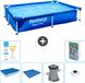 Bestway Rechthoekig Steel Pro Zwembad - 221 x 150 x 43 cm - Blauw