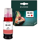 Evoke Compatible Ink for Canon Gi-43R Gi43R Gi-43 Gi43 Red 3700 Pages Pixma G540 G640