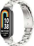 By Qubix Qubix Stalen schakelband - Zilver - Geschikt voor Xiaomi Smart Band 8 / 9 / 10