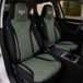Bremer Sitzbezüge Autostoelhoezen voor Skoda Yeti BJ 2009-17 – Stoelhoezen voor bestuurder en passagier in Zwart/Olijfgroen