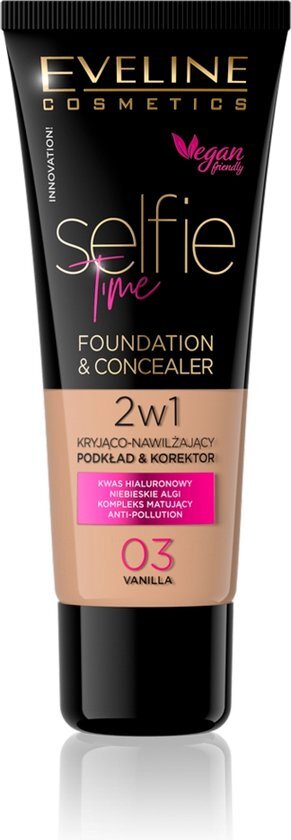 Eveline Cosmetics Selfie Time Foundation & Concealer 03 Vanilla 30ml.