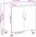 vidaXL Trolley Werkbank Zwart/Grijs 75 x 45 x 85 cm