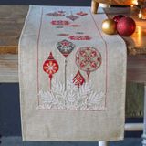 VERVACO Tafelloper Borduurwerk Kit KERSTSTERREN Kruissteek Borduurpakket Kerst Telpatroon 29 x 102 cm Tafellinnen Decor Handwerken Pakket Knutselen voor Volwassenen Creatief Cadeau