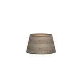 Zarivy Tafelscherm E27 van grijs hout, afmetingen: 20 x 15 x 12,5 cm, ideaal voor decoratieve lampen en gezellige omgevingen.
