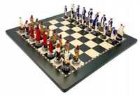 Luxgifts Jeu d'échecs Pirates Figurines Résine avec Échiquier Bois 40cm