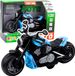 LEAN TOYS Jouets de moto à piles, sonne bleu