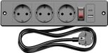 Prise encastrable - triple avec interrupteur et 2 USB (USB-A et USB-C) - Prise de table - Multiprise pour plan de travail