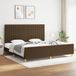 Maison Exclusive - Cadre de lit sans matelas, marron foncé, 200x200 cm, tissu