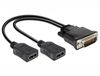 DeLOCK 65280 adaptateur de câble vidéo 0,25 m DMS 2 x HDMI Noir