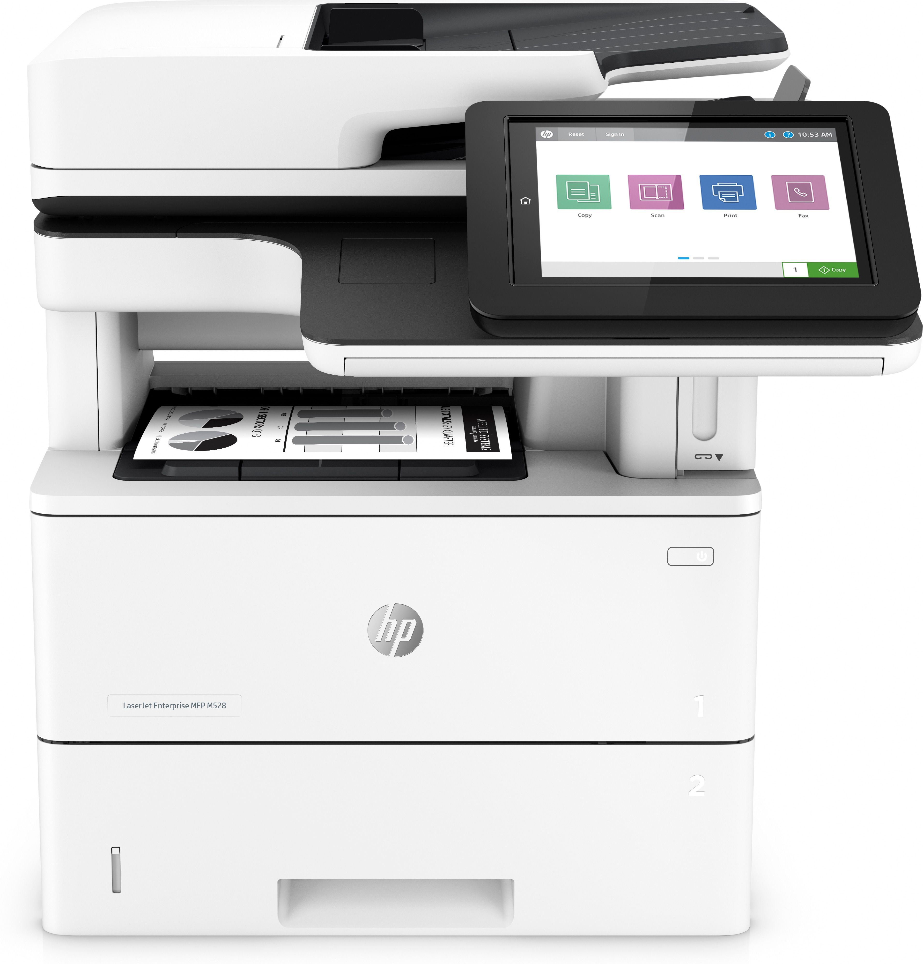 HP LaserJet Enterprise MFP M528f - Multifunction Printer - Laser - A4 - 1200 x 1200 DPI - 43 ppm (Black) - Duplex - Ethernet, USB 2.0