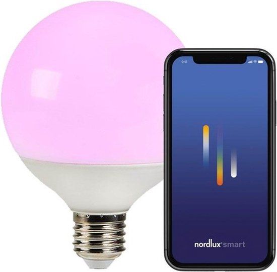 Nordlux LED Globe G95 E27 8.5W Mat RGBW Smart Dimbare Lichtbron