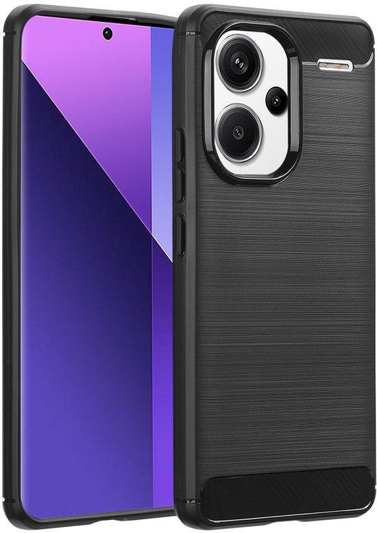 imoshion Hoesje - Geschikt voor Xiaomi Redmi Note 13 Pro Plus (5G) - Brushed Backcover - Zwart