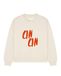 Watapparel Sweatshirt 'Cin Cin ' lichtbeige / vuurrood
