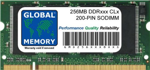 GLOBAL MEMORY 256MB DDR 266/333/400MHz 200-PIN SODIMM Memory Ram voor laptops/notebooks