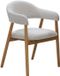DÉJA Living Eetkamerstoel Noémi - Eikenhout/Polyester - Beige - Set van 2
