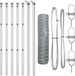 vidaXL - Hexagonal mesh fence with ground attachment - 10 x 0.8 m - Silver Mesh