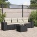Maison Exclusive - Ensemble de jardin, composé de 5 pièces avec coussins, noir, en polyrotin