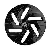 Volkswagen 11A071459ZKC wieldoppen (4 stuks) wieldoppen 19 inch stalen velgen, zwart glanzend