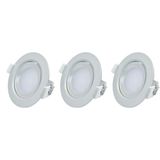 LED-spots, GEFOM LED-spots, geïntegreerd, IP20, 5 W, aluminiumkleuren, verstelbaar tot 25 ° hoek, 120 °, inbouwmaten: 70 mm, 4000 K, 3 stuks