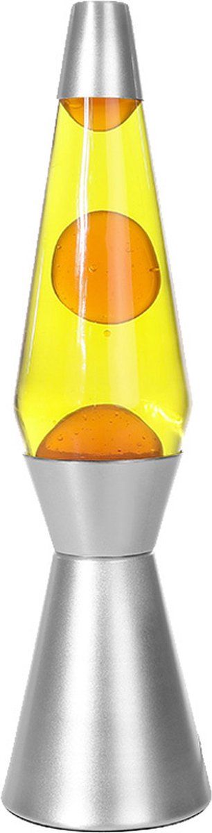 I-Total Lava Lamp Raket - geel met oranje lava