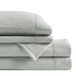 True North by Sleep Philosophy Micro Fleece, warm, zachte pluche lakens met 35,5 cm diepe zak, koud seizoen, gezellige beddengoedset, bijpassende kussensloop, Cal King, grijs