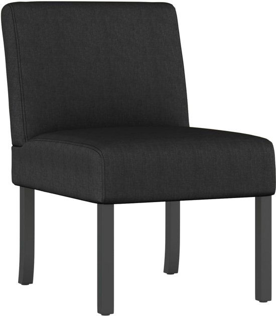 vidaXL Stoel stof zwart