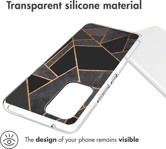 iMoshion Hoesje Samsung Galaxy A53 - Siliconen Back Cover - Zwart / Black Graphic