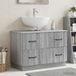Maison Exclusive - Meuble sous lavabo de salle de bain Hoorn Sonoma gris