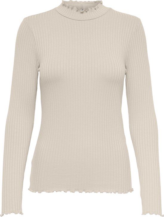 JDY JDYFRANSISKA L/S HIGHNECK TOP JRS NOOS Dames Top - XL - Whitecap Gray