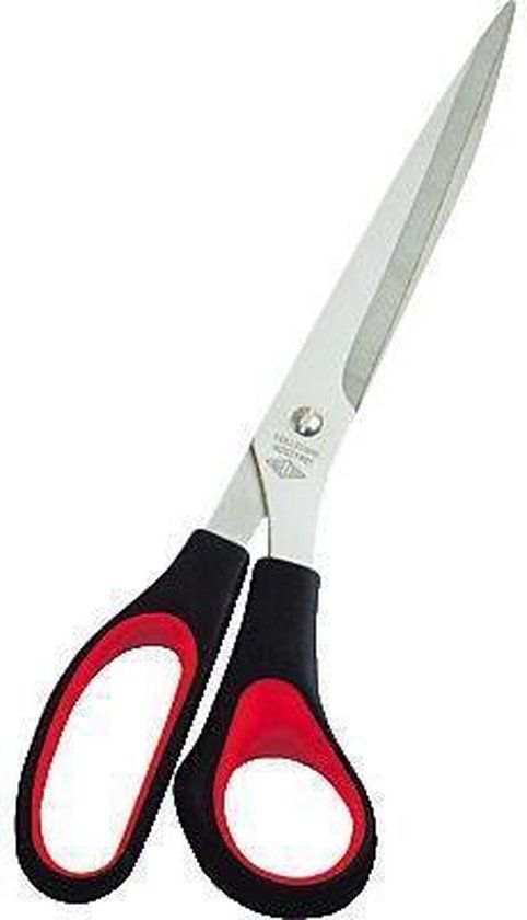 Wedo Universele Schaar - Roestvrij Staal - Ergonomische ABS Soft Grip Handgrepen - 25,5cm - Zwart/Rood
