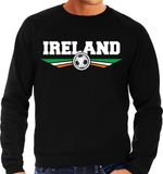 Bellatio Decorations Shoppartners Bv Ierland / Ireland landen / voetbal sweater met wapen in de kleuren van de Ierse vlag - zwart - heren - Ierland landen trui / kleding - EK / WK / voetbal sweater M