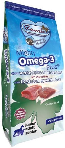RENSKE mighty omega plus kalkoen / eend geperst 3 kg