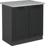 Vicco R-Line Wastafelkast – 80 cm WB Marmer Antraciet landhuis