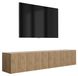 3E 3xE living.com 3xE living TV-kast met gegroefde voorzijde, eikenhout, 170 x 32 x 33,6 cm