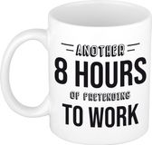 Bellatio Decorations Shoppartners Bv 8 hours of pretending to work mok - kado kantoorhumor beker - cadeau collega Mok Keramiek Multi 300 ml